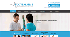Desktop Screenshot of bodybalancephysio.com